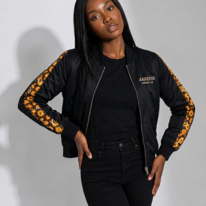 Retro Floral Bomber Jacket