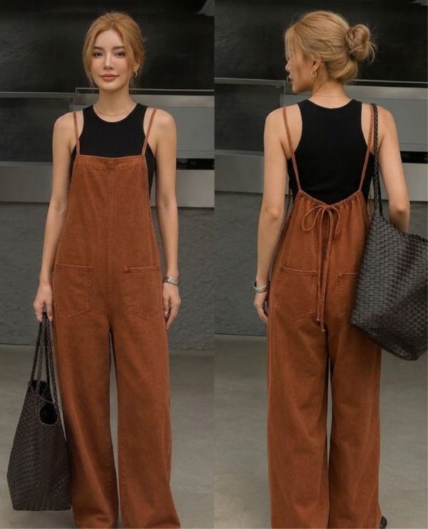Relaxed Utility Linen Dungarees Collection