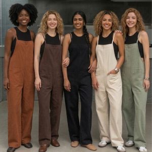 Relaxed Utility Linen Dungarees Collection