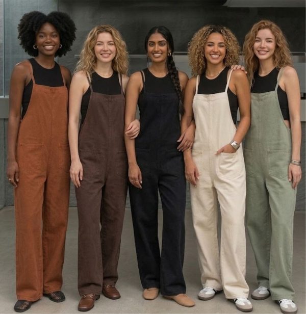 Relaxed Utility Linen Dungarees Collection