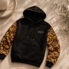 Retro Floral Sleeve Hoodie