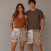 Proudly Akkedis Retro flower and vintange print shorts Unisex